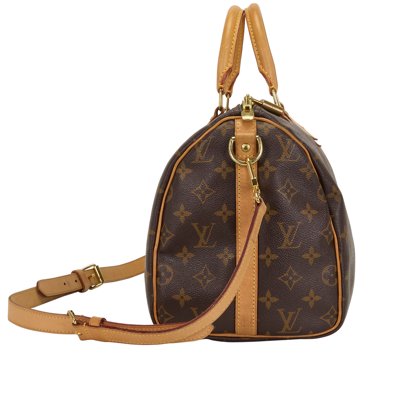 Speedy Bandouliere 30, &pound;825, Handbags, Brown, Canvas, Side view